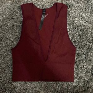 Urban Outfitters plunge V-Neck crop top